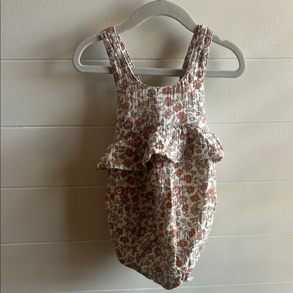 Quincy Mae Floral Print Baby Romper